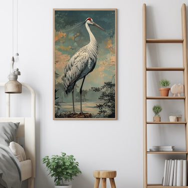 Crane Bird Painting